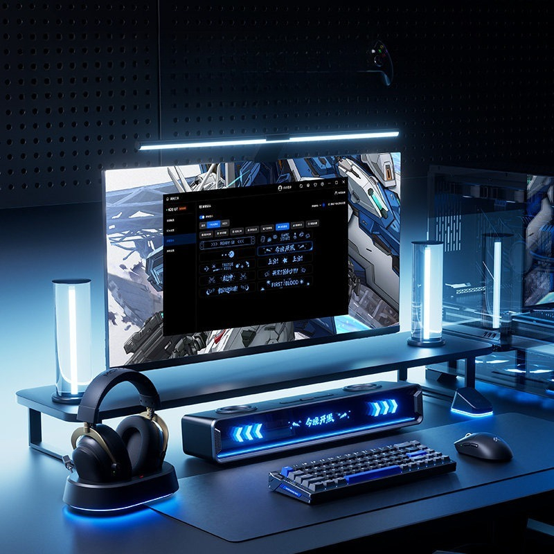 K20 GT フルスクリーン字幕スピーカー カスタマイズされ - Desk Setup With Speakers のレビューと価格