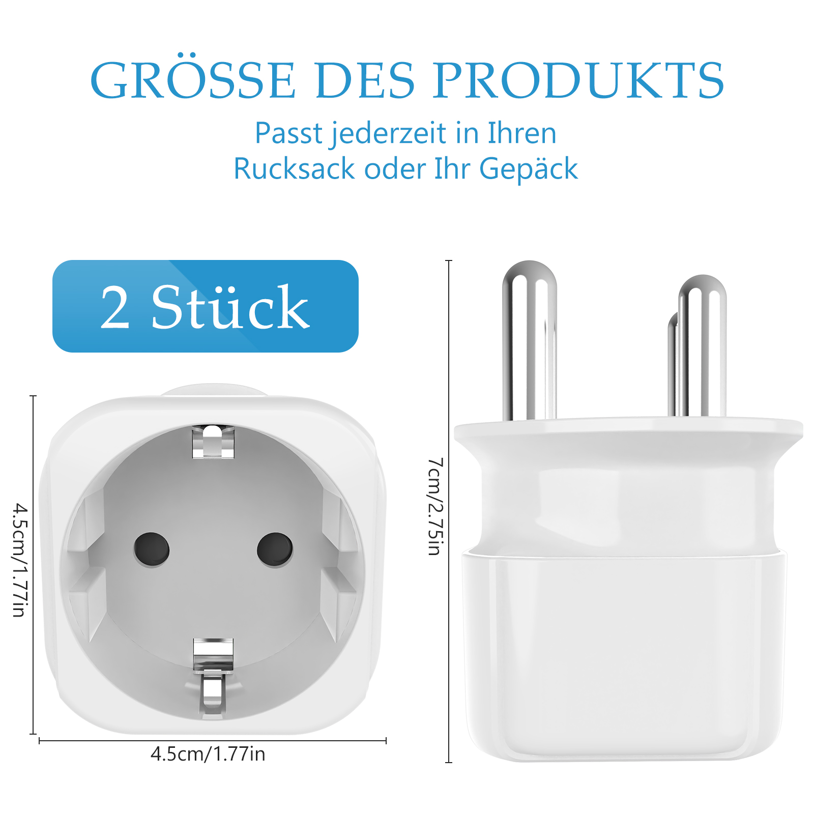 2 個南アフリカトラベルアダプター、EU から SA 南アフ - Power Strip Flat のレビューと価格