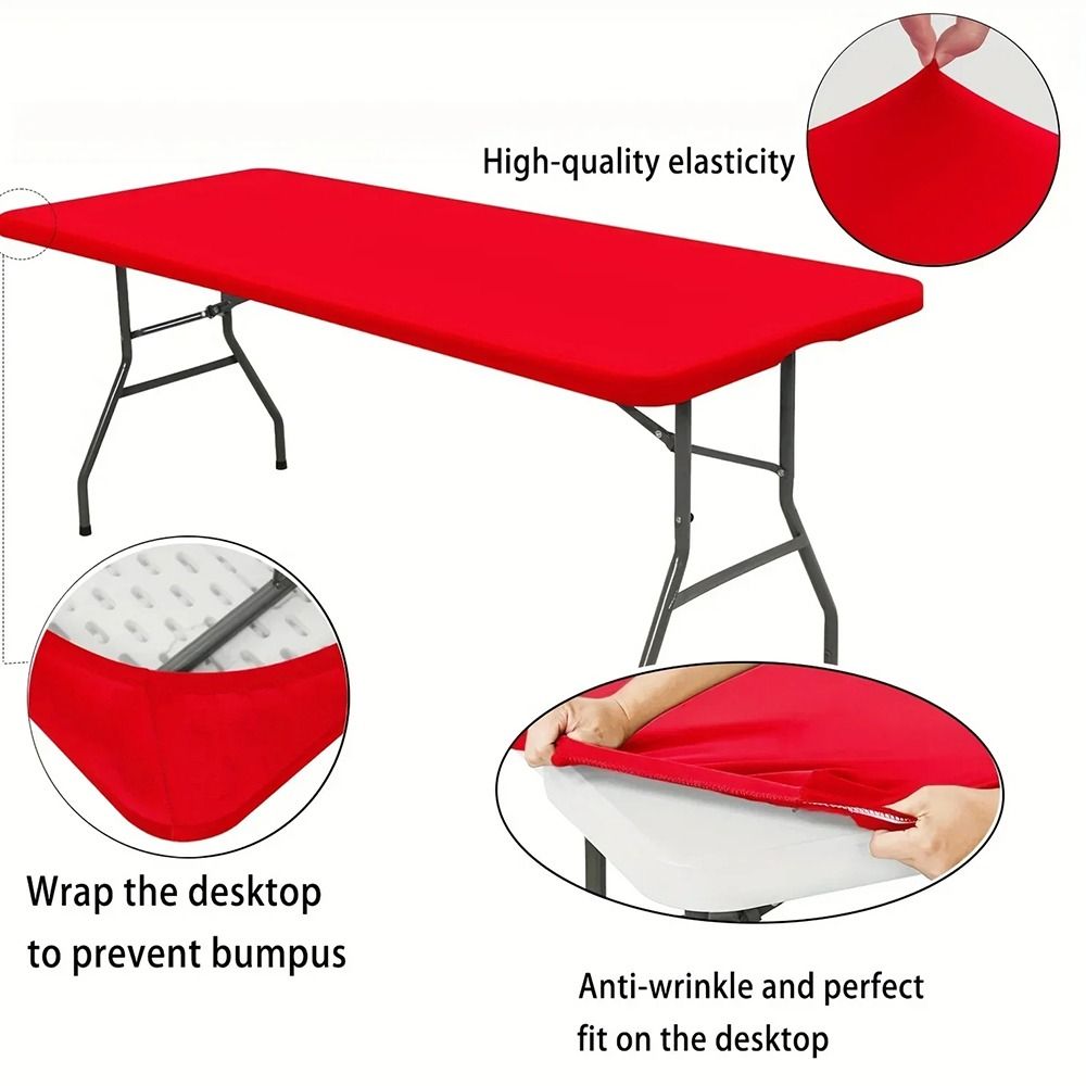 1枚入り 新品 スパンデックス製 長方形テーブルクロス 伸縮 - Desk Setup Wallpaper のレビューと価格