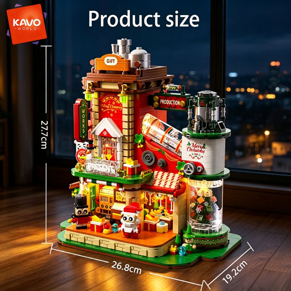 KAVOWORLD 2775ピース クリスマスギフト 工場ビ - Desk Setup Requirements のレビューと価格
