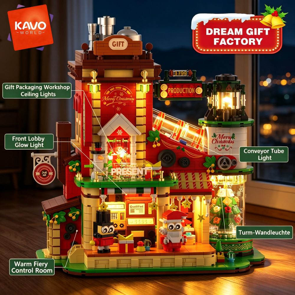 KAVOWORLD 2775ピース クリスマスギフト 工場ビ - Desk Setup Requirements のレビューと価格