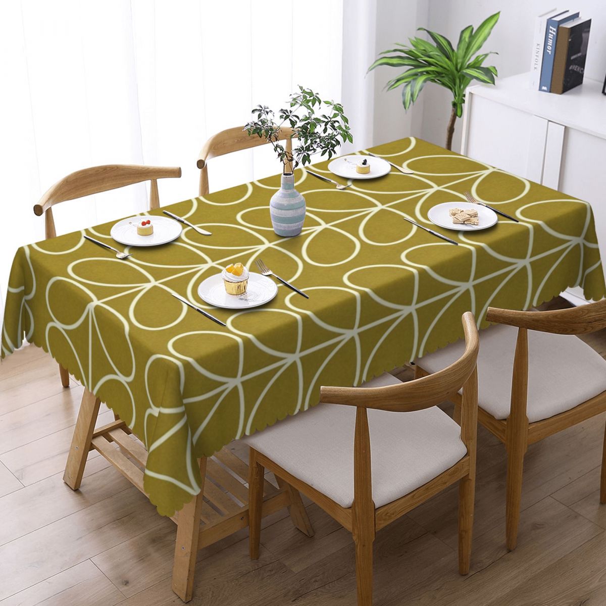 Orla kiely-長方形のテーブルクロス,長方形のカバー - Desk Setup Wallpaper のレビューと価格