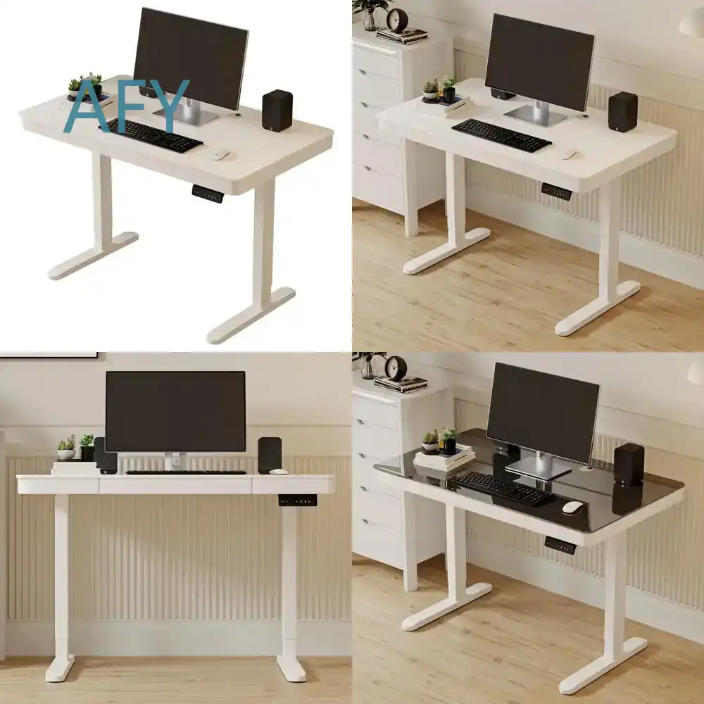 スマート高さ調節可能な電動スタンディングデスク、コンピュータ - Desk Setup For Studying のレビューと価格