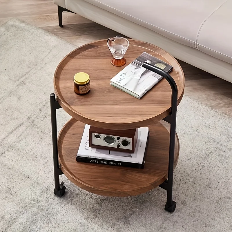 北欧スタイルのローリングサイドテーブル、車輪付きソファテーブ - Desk Setup Minimalist のレビューと価格