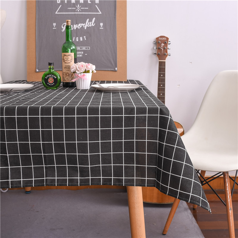 リネンとコットンのテーブルクロス,市松模様のストライプ,ダイ - Desk Setup Wallpaper のレビューと価格