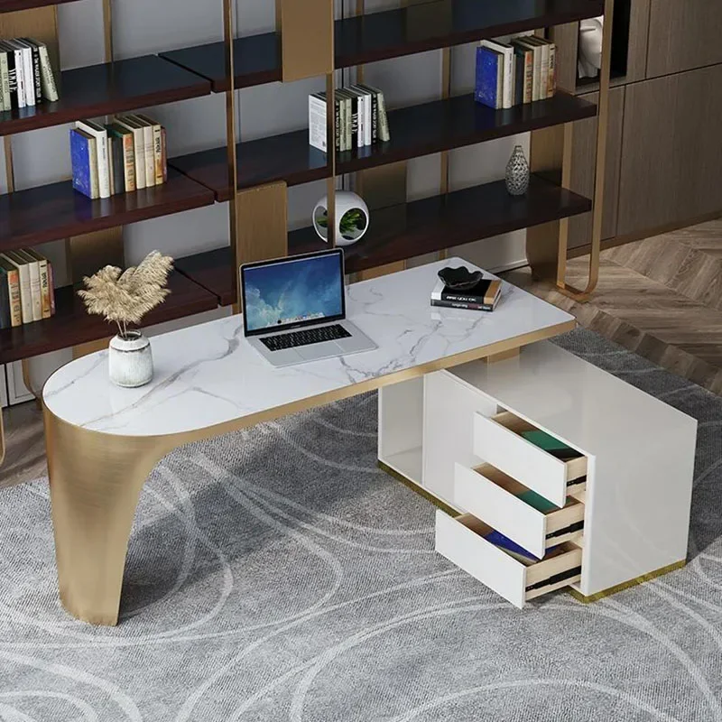 ヨーロッパ風エグゼクティブオフィスデスク、寝室用ミディベッド - Desk Setup In Office のレビューと価格
